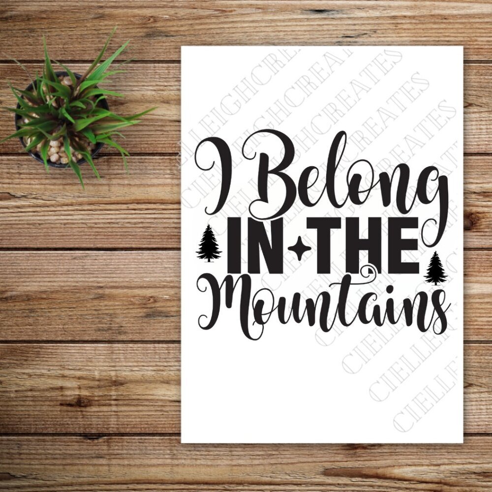 *2 for $20* I Belong In The Mountains vinyl decal Sticker